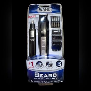 🪒 Wahl Black and Silver Beard Trimmer Kit (NWOT)